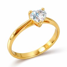 Золота каблучка з фіанітом  Артикул 3002