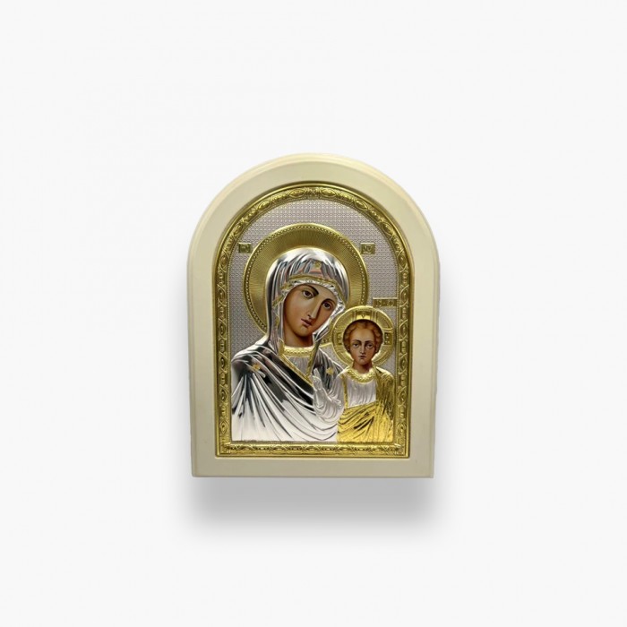Срібна ікона «Богородиця  з Ісусом ». Артикул AUGUSTIN Aw5-04
