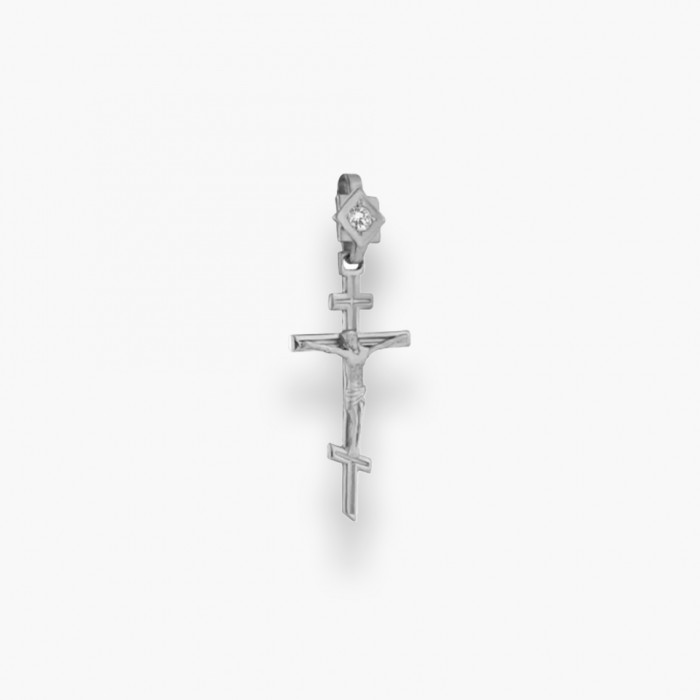 Срібний хрестик з розп'яттям  Артикул :  с30044