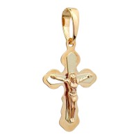 Золотий хрестик з розп'яттям Артикул 210203