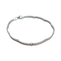 Срібний браслет з золотою пластиною Артикул 108бр Розмір 19,0 