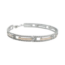 Срібний браслет з золотою пластиною Артикул 067 .5