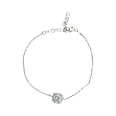Срібний браслет з фіанітом Артикул CH-04-Br034-10 Розмір 16