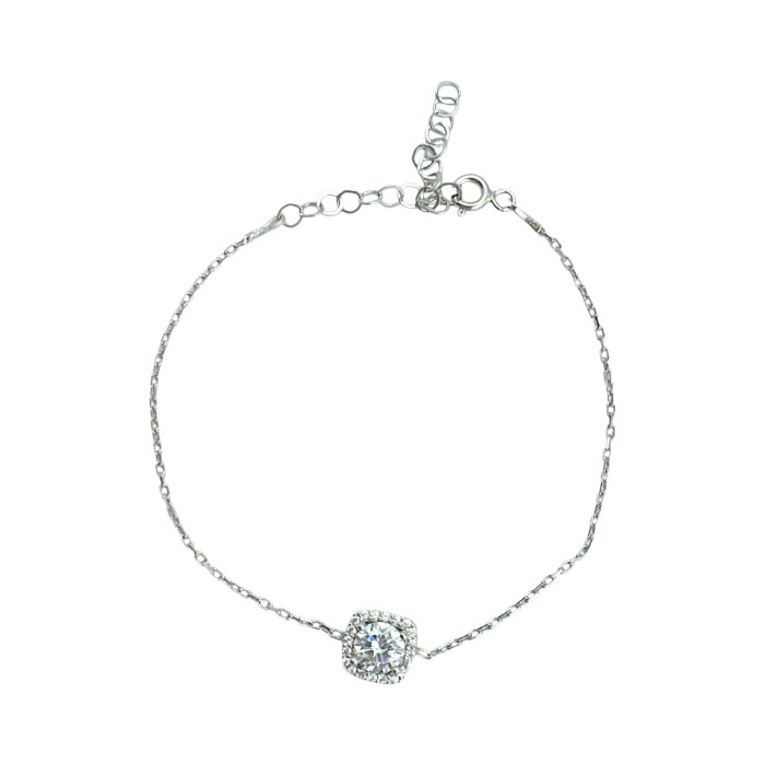 Срібний браслет з фіанітом Артикул CH-04-Br034-10