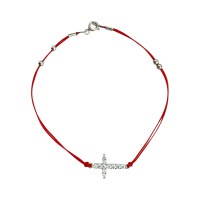 Срібний шовковий браслет Артикул 9571БЦ24  Розмір  20,0 