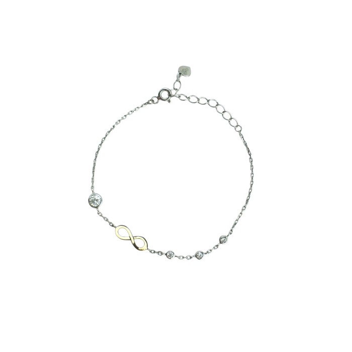 Срібний браслет з золотою пластиною Артикул 227