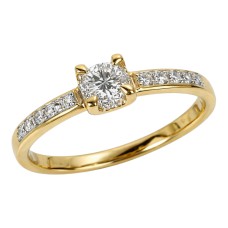 Золота каблучка з діамантами Артикул 12539 .5