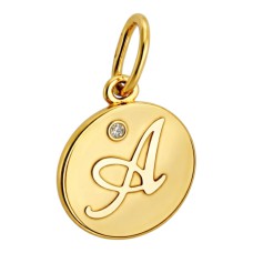 Золота підвіска літера А Артикул 310909510101