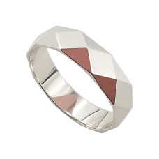 Срібна обручка "Грані" Артикул ОС-45120 Розмір 17