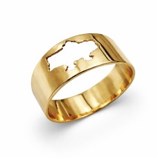 Золота каблучка "Карта України" Артикул 2003