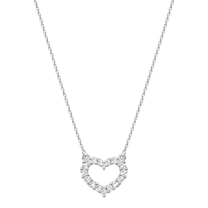 Срібне кольє з серцем Артикул ЛК-0416р