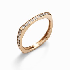 Золота каблучка з фіанітами Артикул 1109439101 Розмір 17