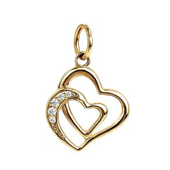 Золота підвіска сердечко Артикул 3112465101
