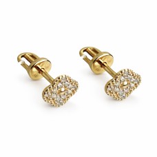 Золоті сережки з фіанітами Артикул 2190441101