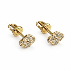Золоті сережки з фіанітами Артикул 2190441101