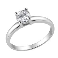 Срібна каблучка з фіанітом. Розмір 18,5  Артикул  1676/1р