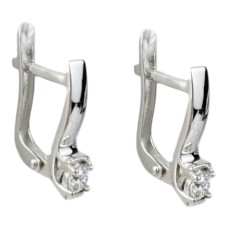 Золоті сережки з білого золота. Артикул 420247В