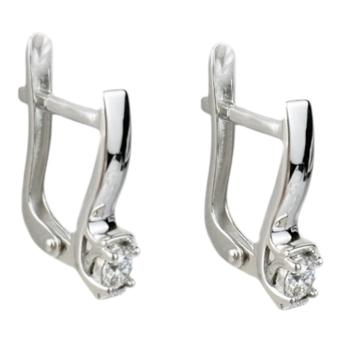 Золоті сережки з білого золота. Артикул 420247В