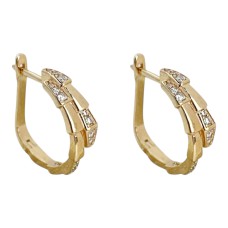 Золоті сережки з вставками фіанітів Артикул 2192133101