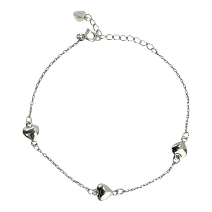 Срібний браслет з сердечками  Артикул ВС-426р