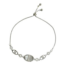 Срібний браслет з перламутром Розмір 16-20 Артикул CH-04-BR063(r)