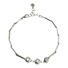 Срібний браслет з фіанітами Розмір 16 см Артикул R164