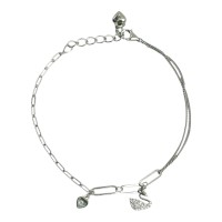 Срібний браслет “Лебедине серце” Розмір 15-20 см Артикул  4094б