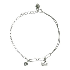 Срібний браслет “Лебедине серце” Розмір 15-20 см Артикул  4094б