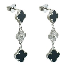 Срібні сережки "Листок щастя" Артикул 521212ч