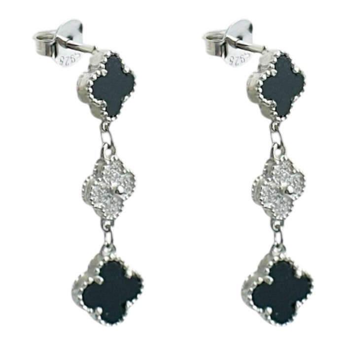 Срібні сережки "Листок щастя" Артикул 521212ч