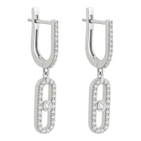 Срібні сережки “Сучасна розкіш” Артикул GS-02-ERS027S-10