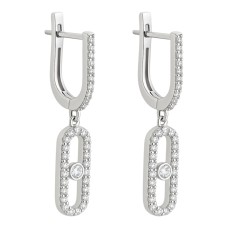 Срібні сережки “Сучасна розкіш” Артикул GS-02-ERS027S-10