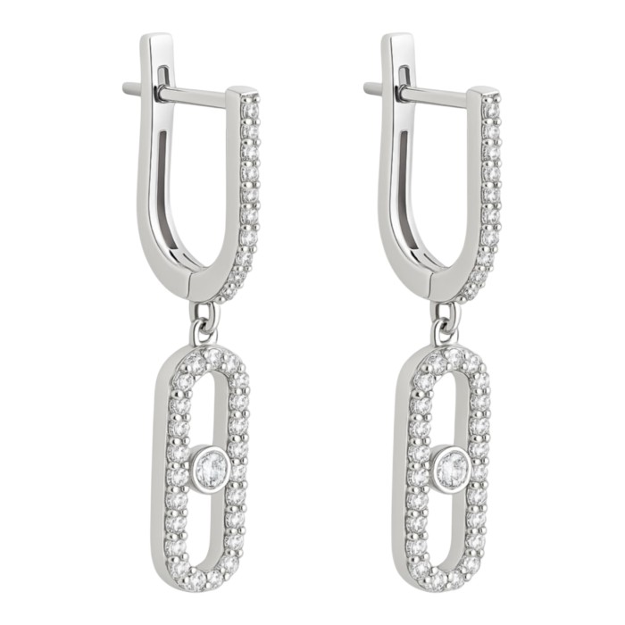 Срібні сережки “Сучасна розкіш” Артикул GS-02-ERS027S-10