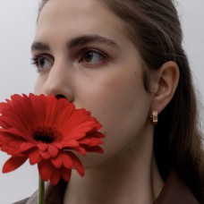 Золоті сережки кільця Артикул 210149_2