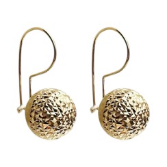 Золоті сережки з алмазною насічкою Артикул 210248_12_а