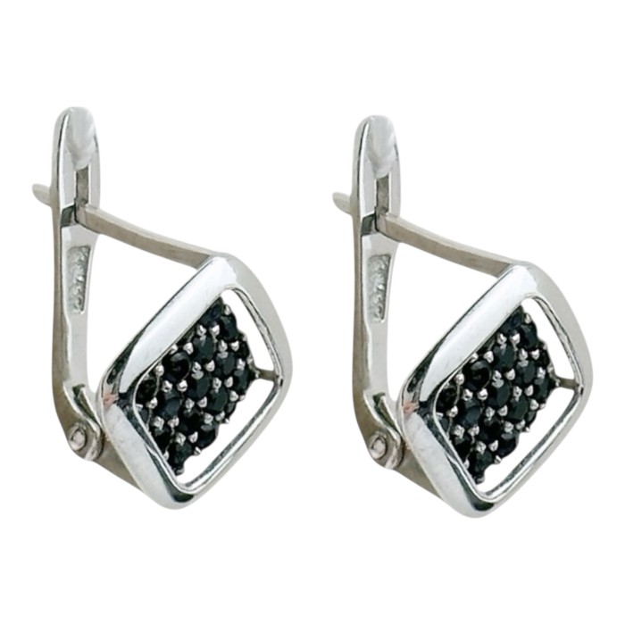 Срібні сережки. Артикул 1267С(Ф2).Rh