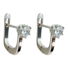 Срібні сережки з золотою пластиною. Артикул 883/884С.Rh