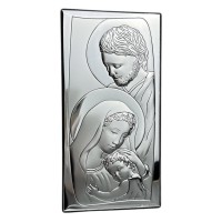 Срібна ікона Св Родина. Артикул 6547/2X  (9*18 см)