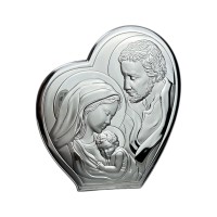 Срібна ікона Св Родина. Артикул  6652/3 (14.5*17 см )