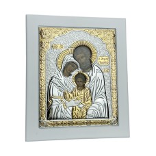Срібна ікона Св.Родина  Артикул 6696/2W  (13*15,5 см ) 