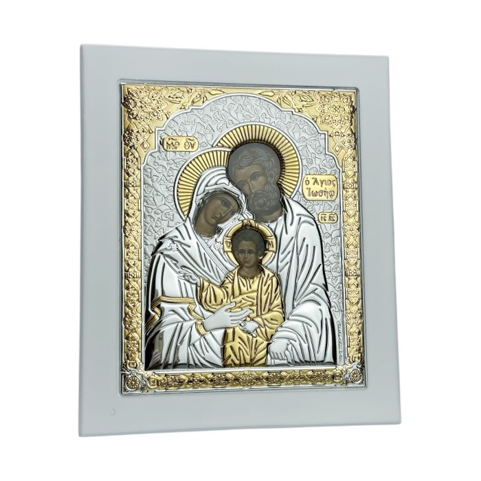 Срібна ікона Св.Родина  Артикул 6696/2W  (13*15,5 см )