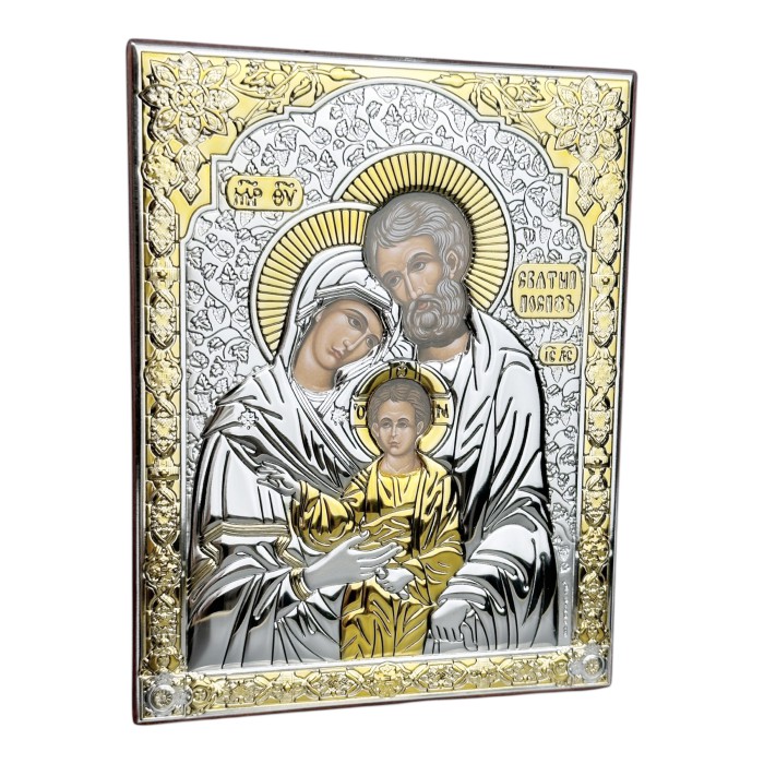 Срібна ікона Св.Родина Артикул 6696/3 (13,7*17,2 см)