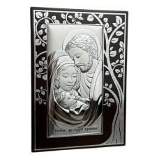 Срібна ікона Св.Родина Артикул QF6005М/2 ( 12*18 см)