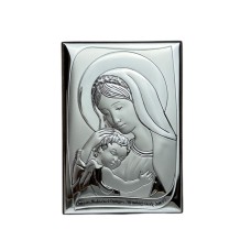 Срібна ікона Богородиця . Артикул QF6002/2X  (9*13см)