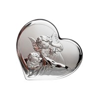 Срібна ікона Ангел-Охоронець. Артикул 6448/2 (11*9,6 см) 