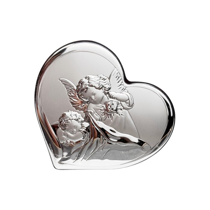 Срібна ікона Ангел-Охоронець. Артикул 6448/2 (11*9,6 см)