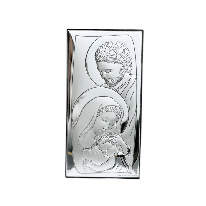 Срібна ікона Свята Родина. Артикул 6547/2  (6*12 см)