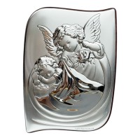 Срібна ікона Ангел-Охоронець. Артикул 6473/2Х (9,6*13 см)