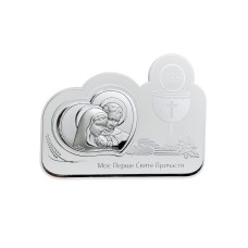 Срібна ікона Перше причастя. Артикул 6658UO/1 (10,1*19,3 см) 