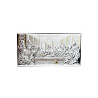 Срібна ікона Тайна вечеря. Артикул 6465/2О (24*12 см)